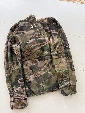 Under Armour Kids' Camo Performance Top - Green/Brown